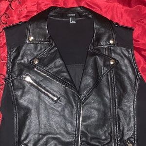 Faux Leather/ Cotton Vest
